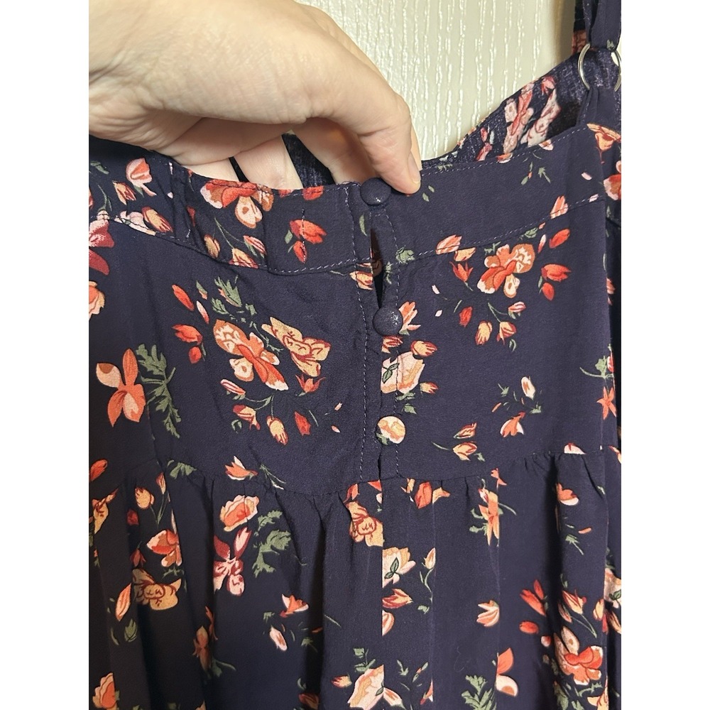 Natural Life Floral Side Slit Maxi Dress L/XL Boho Whimsy Cottage Dainty Cute - Picture 7 of 8